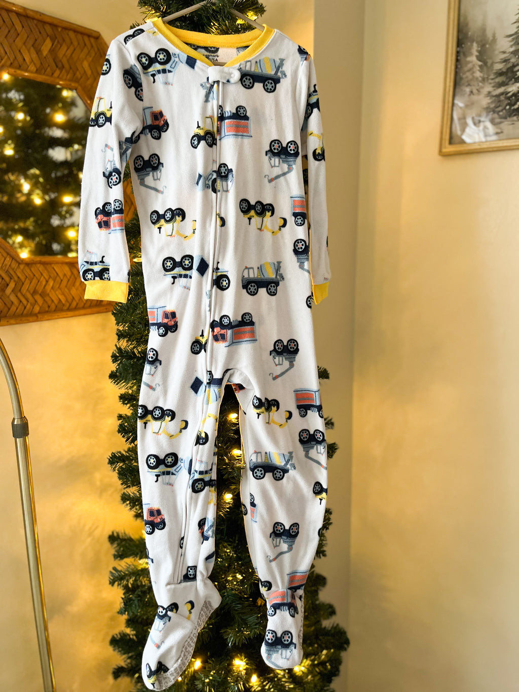 Carters || Construction Vehicle Fleece Pjs || 5Y