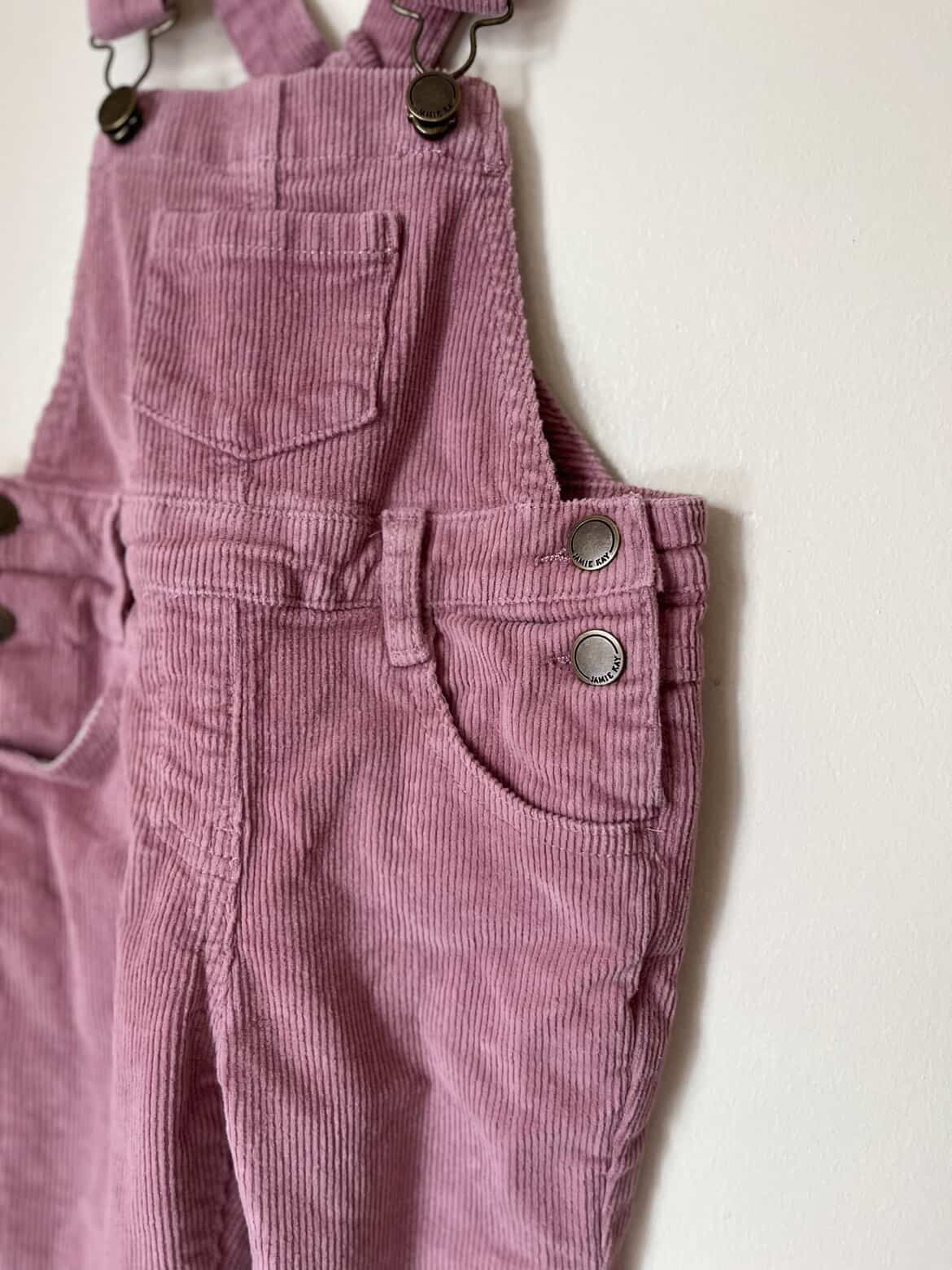 Jamie Kay || Pink/Purple Corduroy Overalls || 3Y