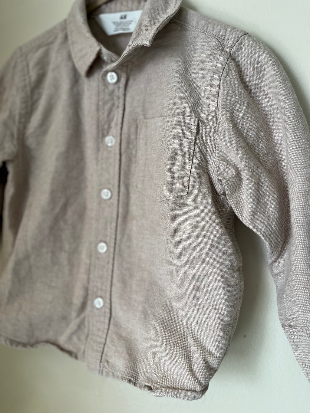 H&M || Natural Button up Shirt || 2Y