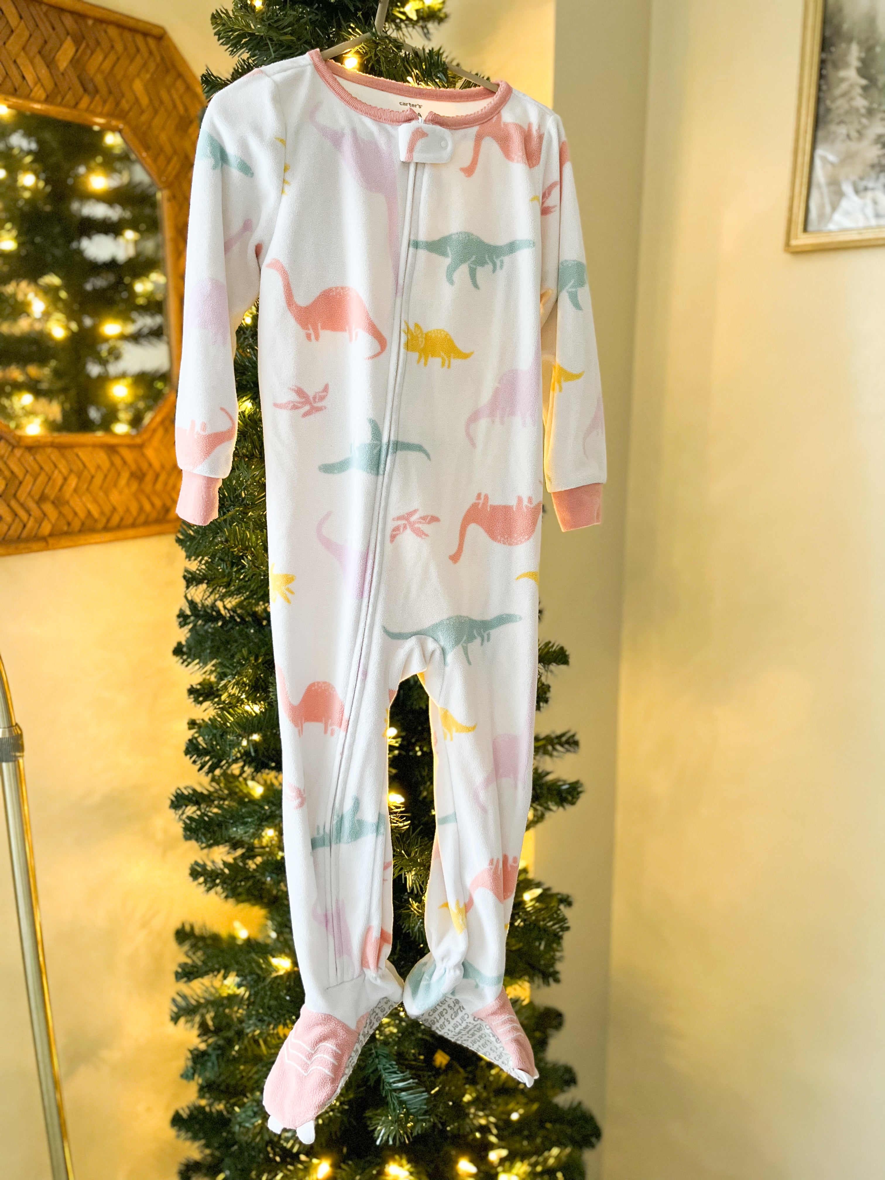 Carters || Pink Dino Fleece Pjs || 3Y