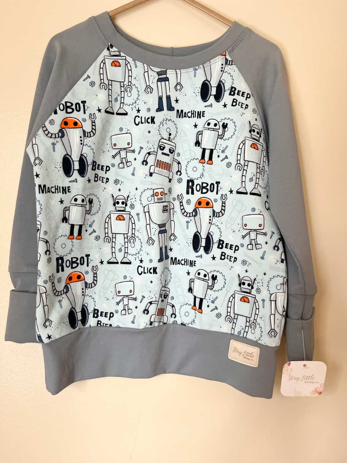 Stay Little Sewing Co || Locally Made Grow With Me Sweater || 3-6Y