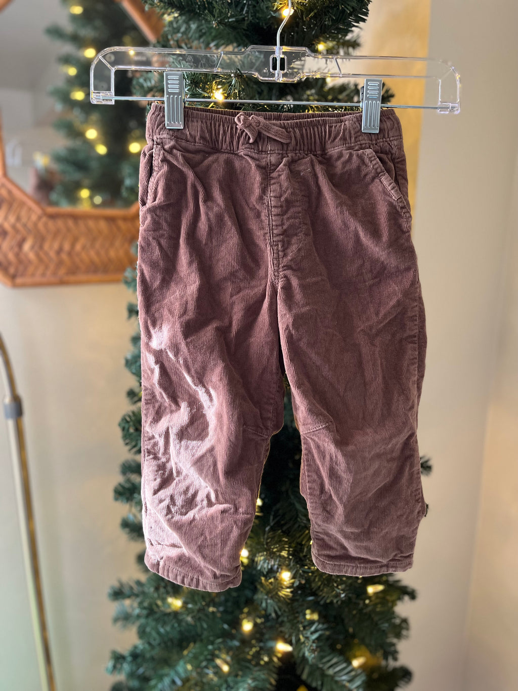 Zara || Lined Brown Corduroy Pants || 2Y