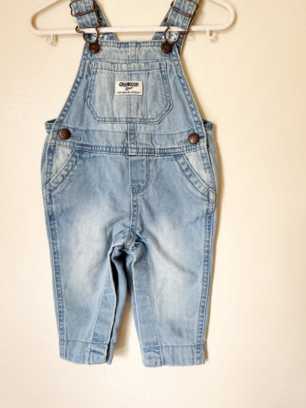 Oshkosh || Floral Jean Overalls || 6m