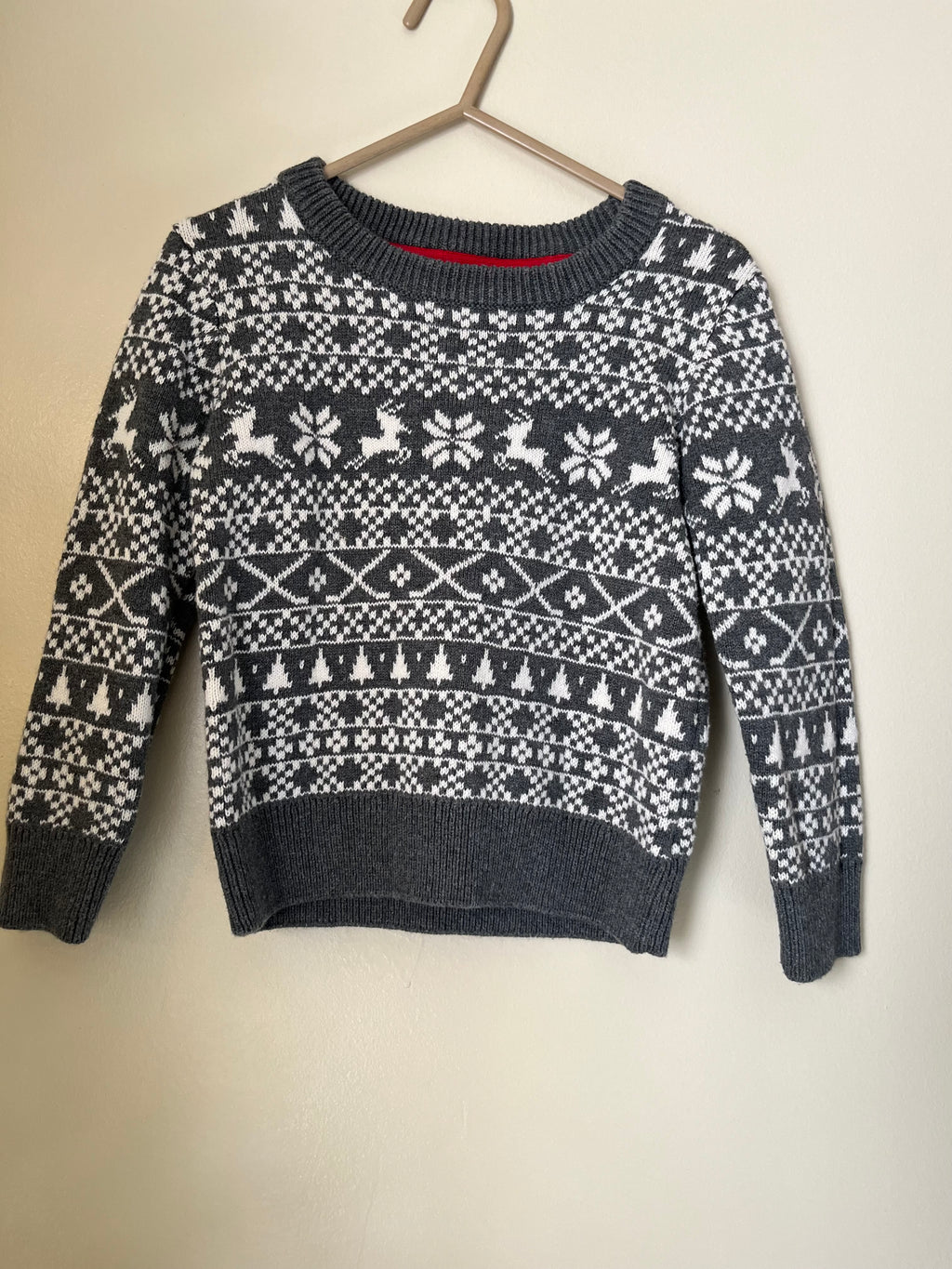 George || Grey Christmas Sweater || 4Y