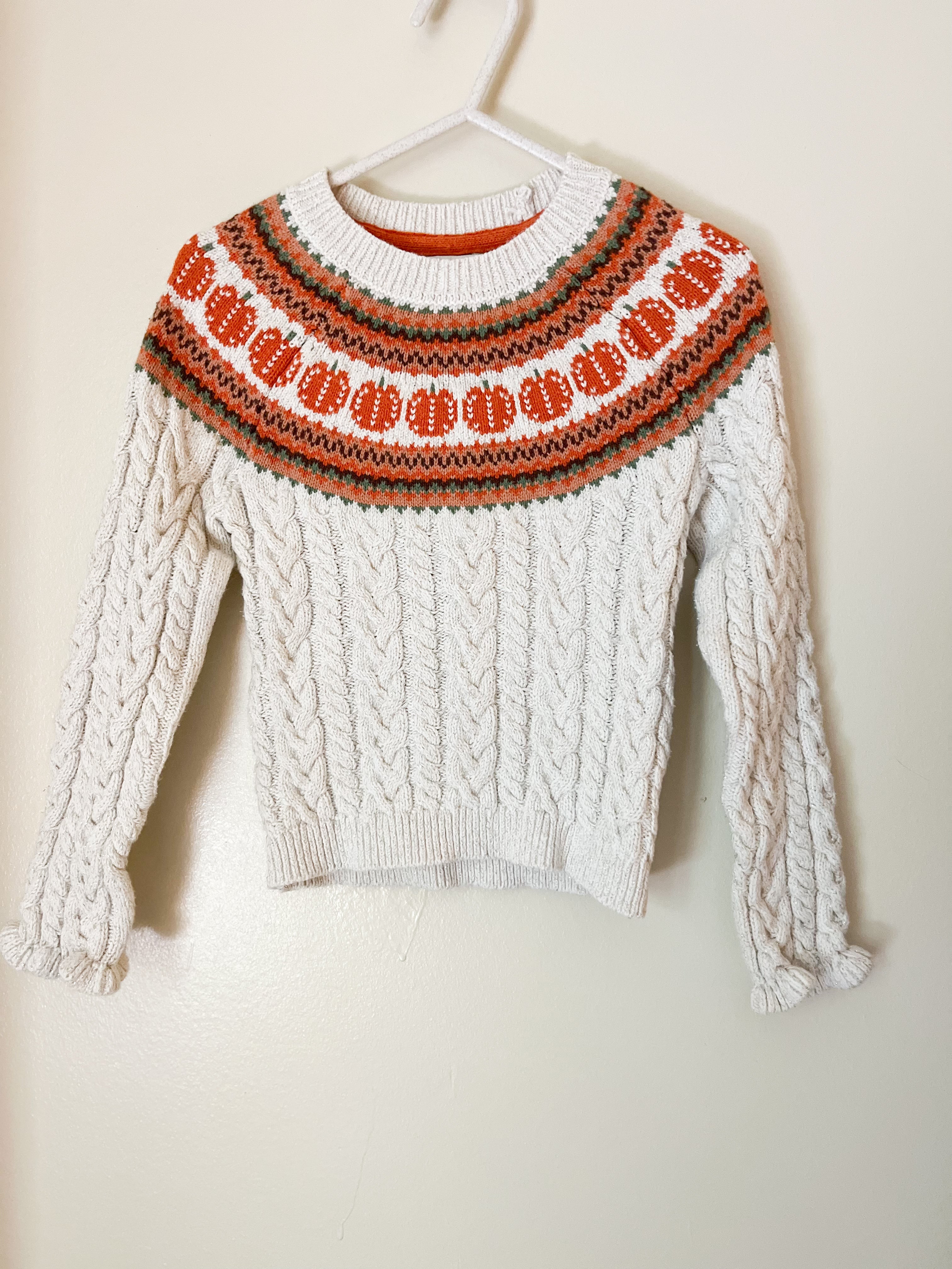 Unknown Brand || Pumpkin Knit Sweater || 5Y