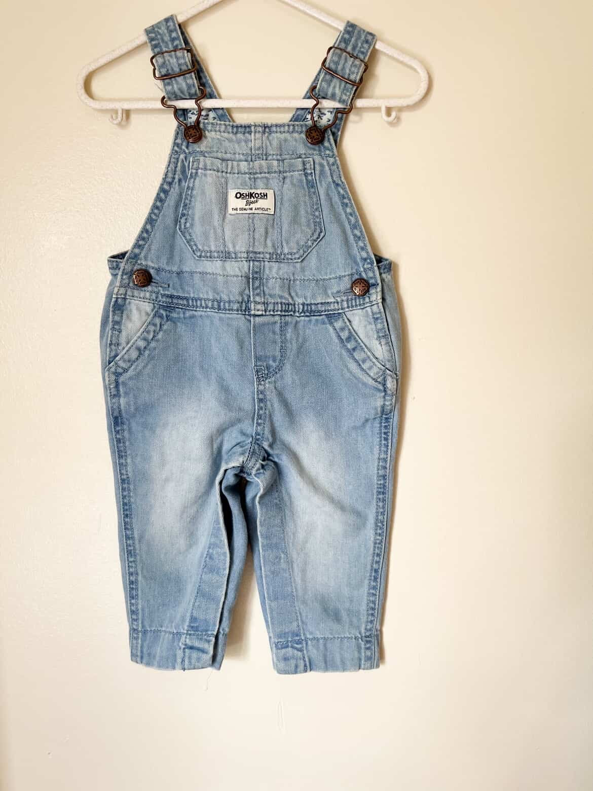 Oshkosh || Floral Jean Overalls || 6m