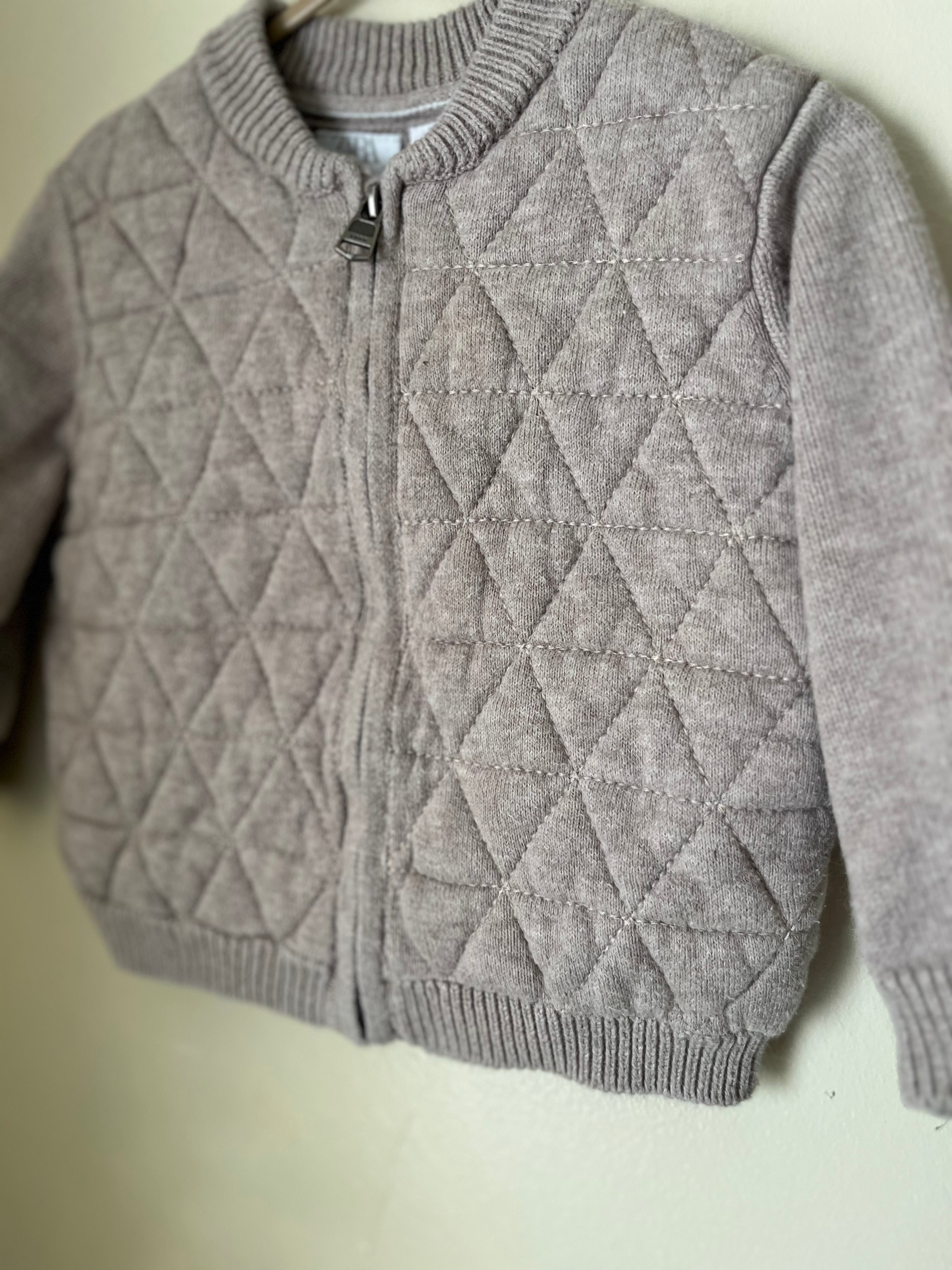 Zara || Beige Sweater Jacket || 12-18m